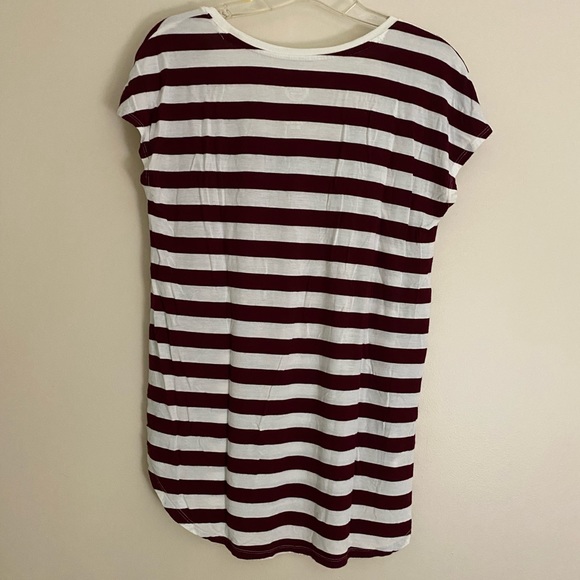 Maroon Striped Pocket Tee - Picture 9 of 12